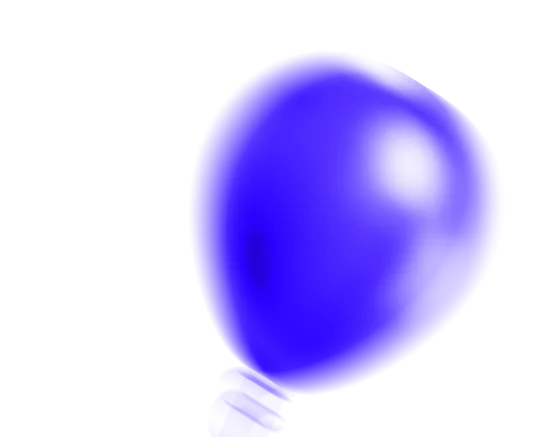 balão azul desfocado