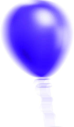 balão azul desfocado