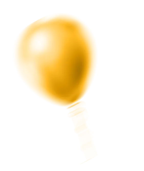 balão amarelo desfocado