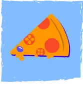 ilustração de uma fatia de pizza
