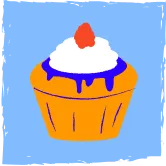 ilustração de um cupcake