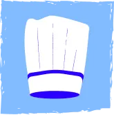 ilustração de um chapéu de chef de cozinha